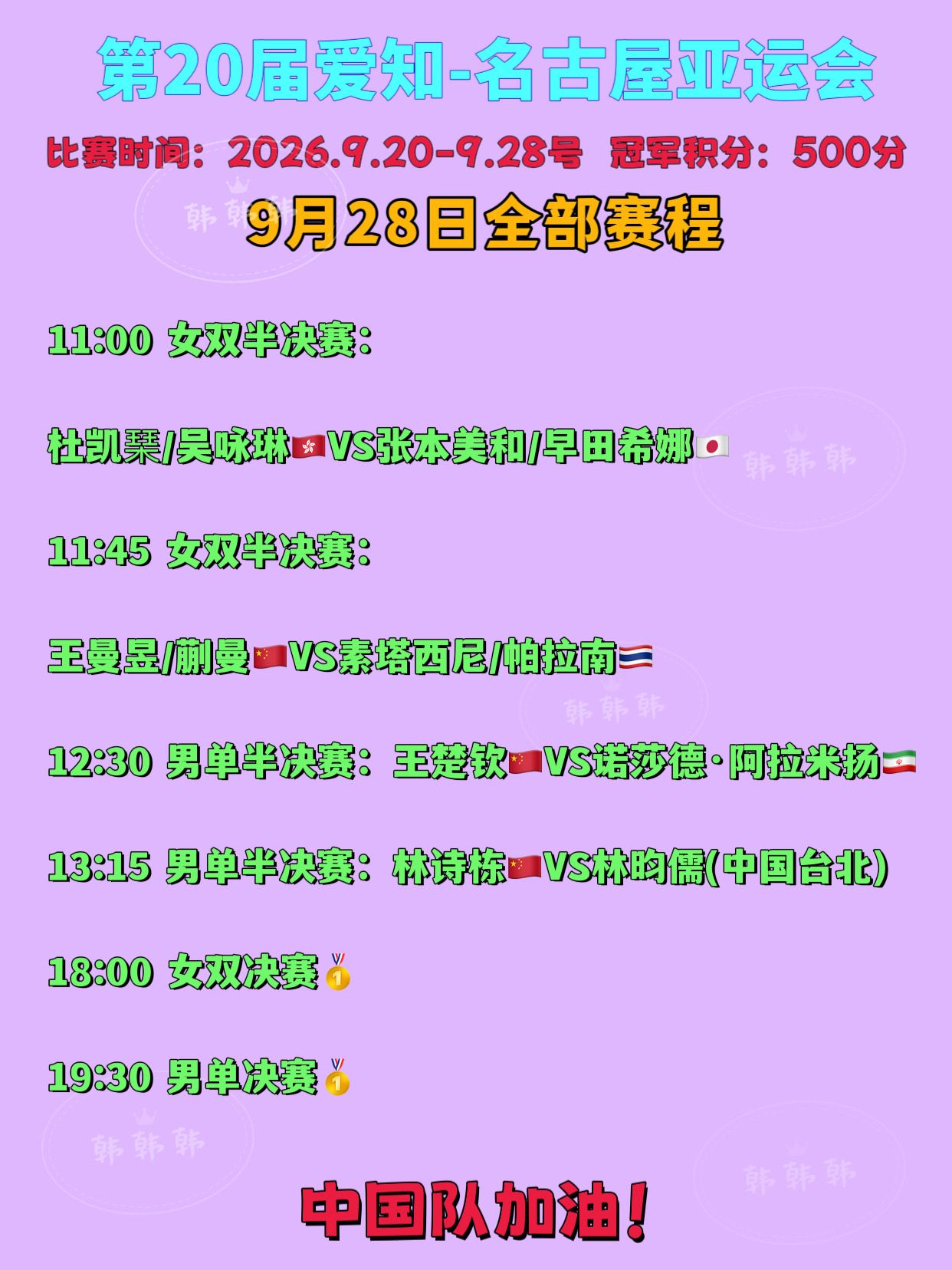 中国队继续加油
