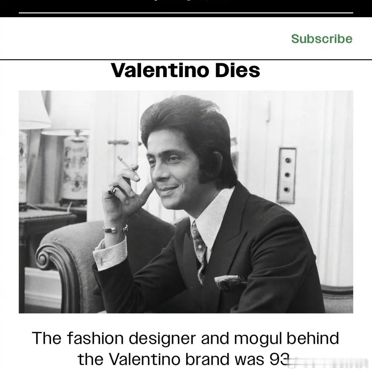 华伦天奴去世可惜 还很喜欢他的设计风格