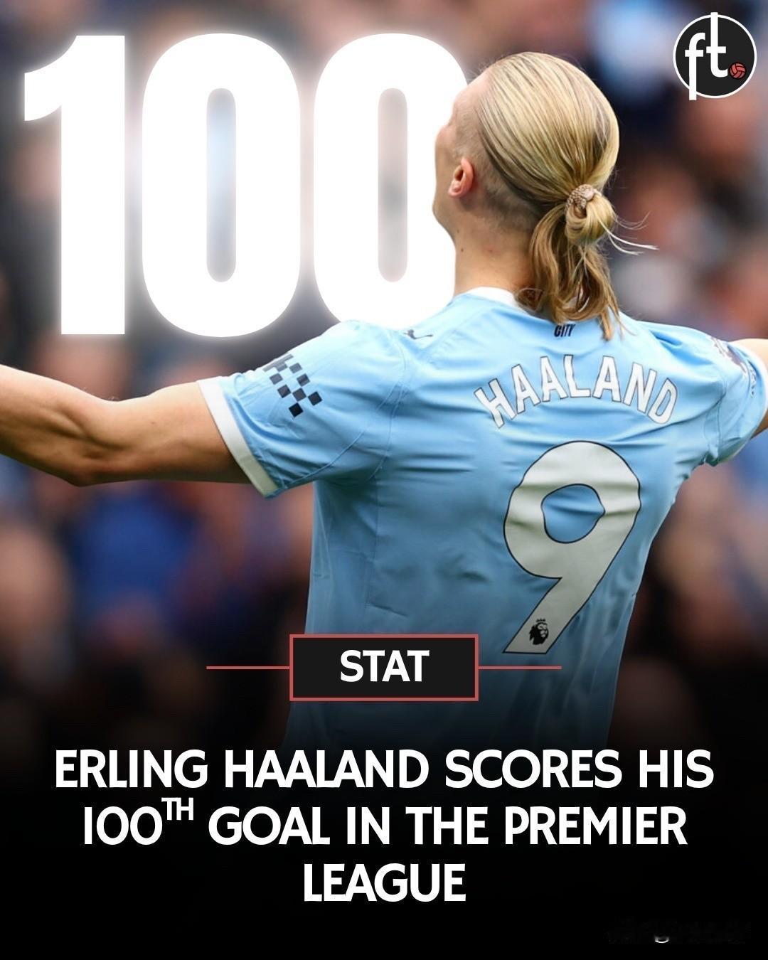 英超第14轮，曼城客场5比4险胜富勒姆，迎来英超两连胜，而哈兰德则迎来英超百球里