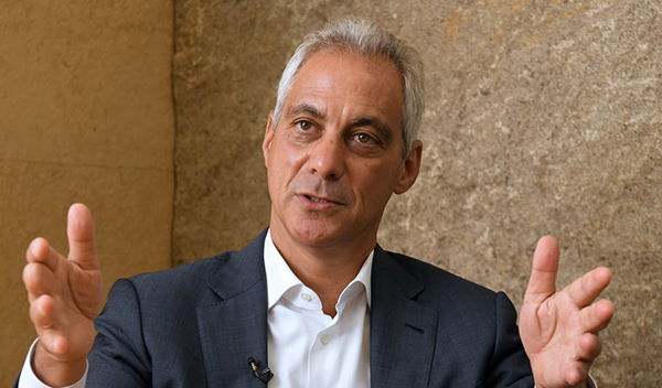 Rahm Israel Emanuel（1959-）民主党，曾任奥巴马的白宫幕僚
