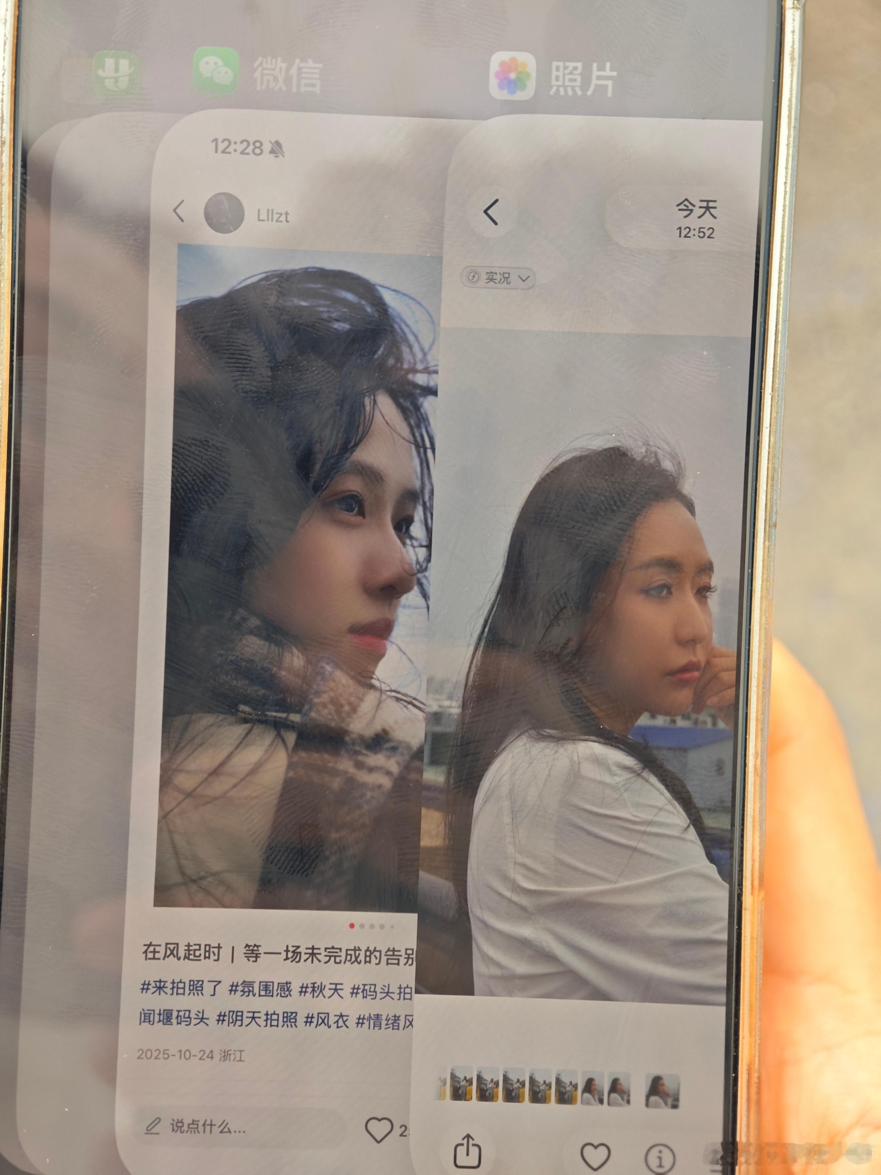 我和坤说学左图的感觉，结果给我拍出右图的效果他说看着差不多，我想锤他一顿，你们觉