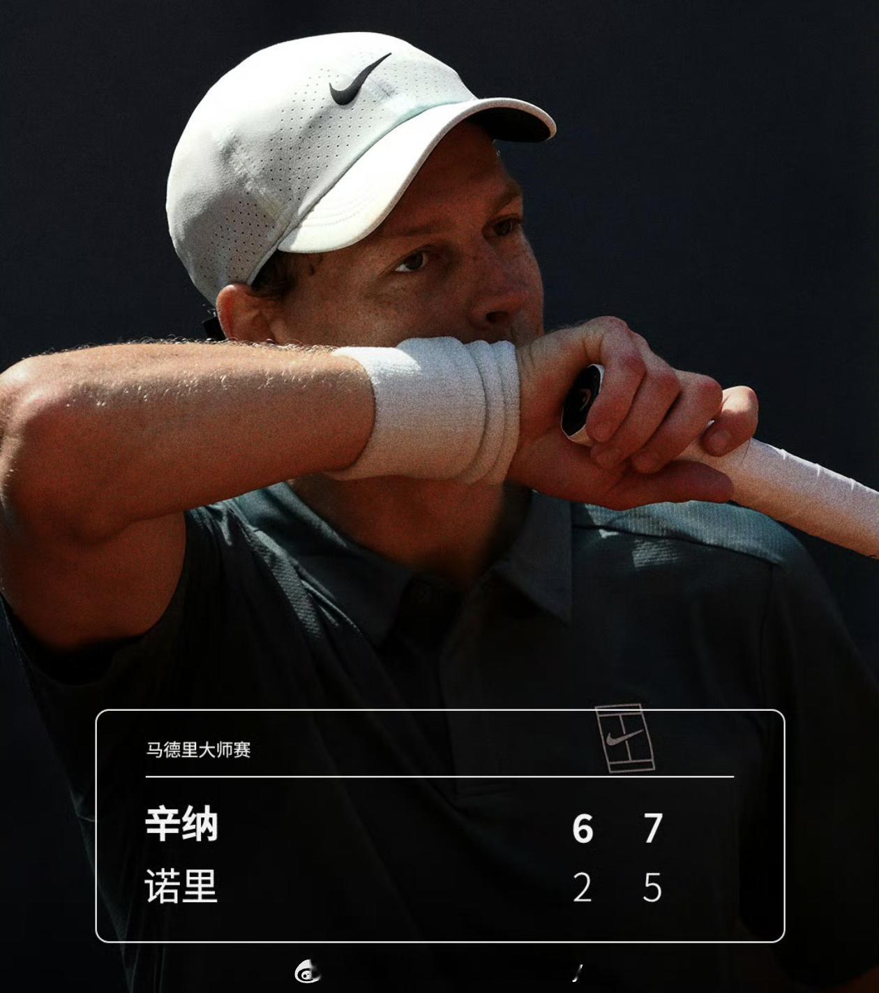 辛纳晋级马德里八强ATP1000 马德里大师赛第四轮，世界第一辛纳以6-2 7-