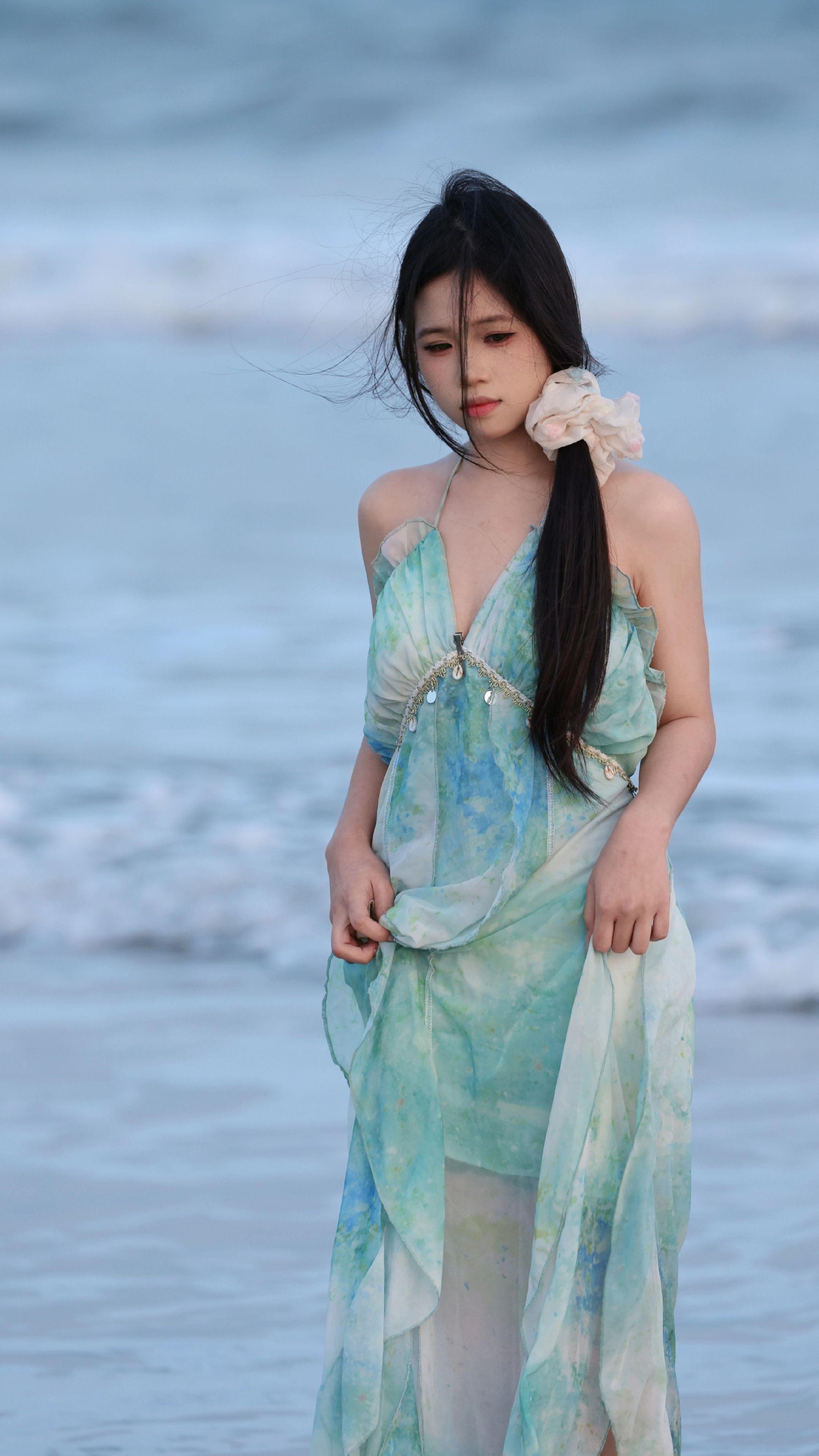 轻透质感穿搭 海边氛围感 温柔写真