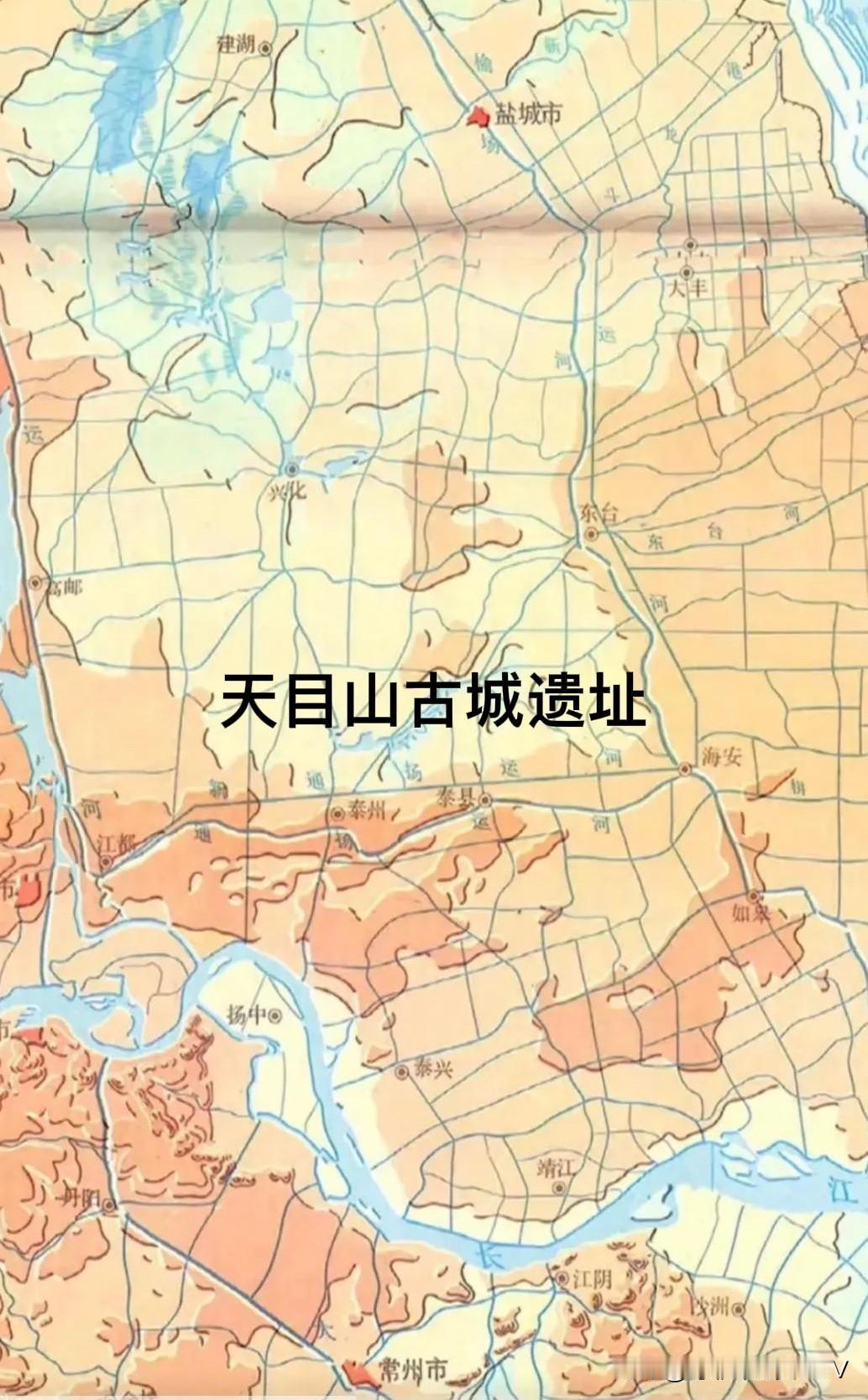 泰州天目山古城遗址，是迄今发现的、与历史文献记载中“邗国”相匹配度最高的考古遗址