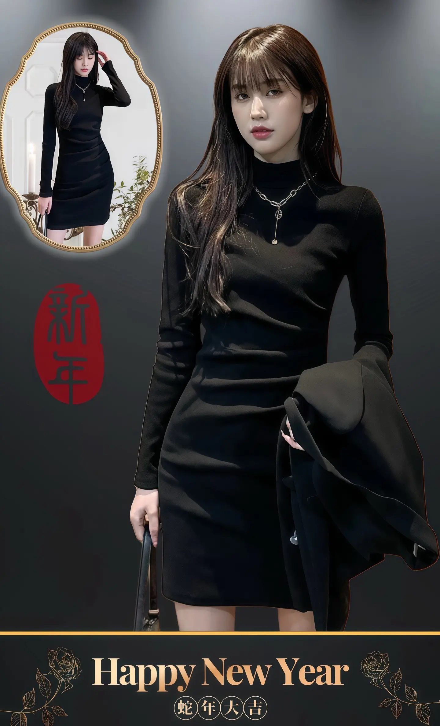 秋冬衣橱C位：加绒小黑裙，演绎轻奢格调，在寒风渐起的秋冬，一件加绒高级...