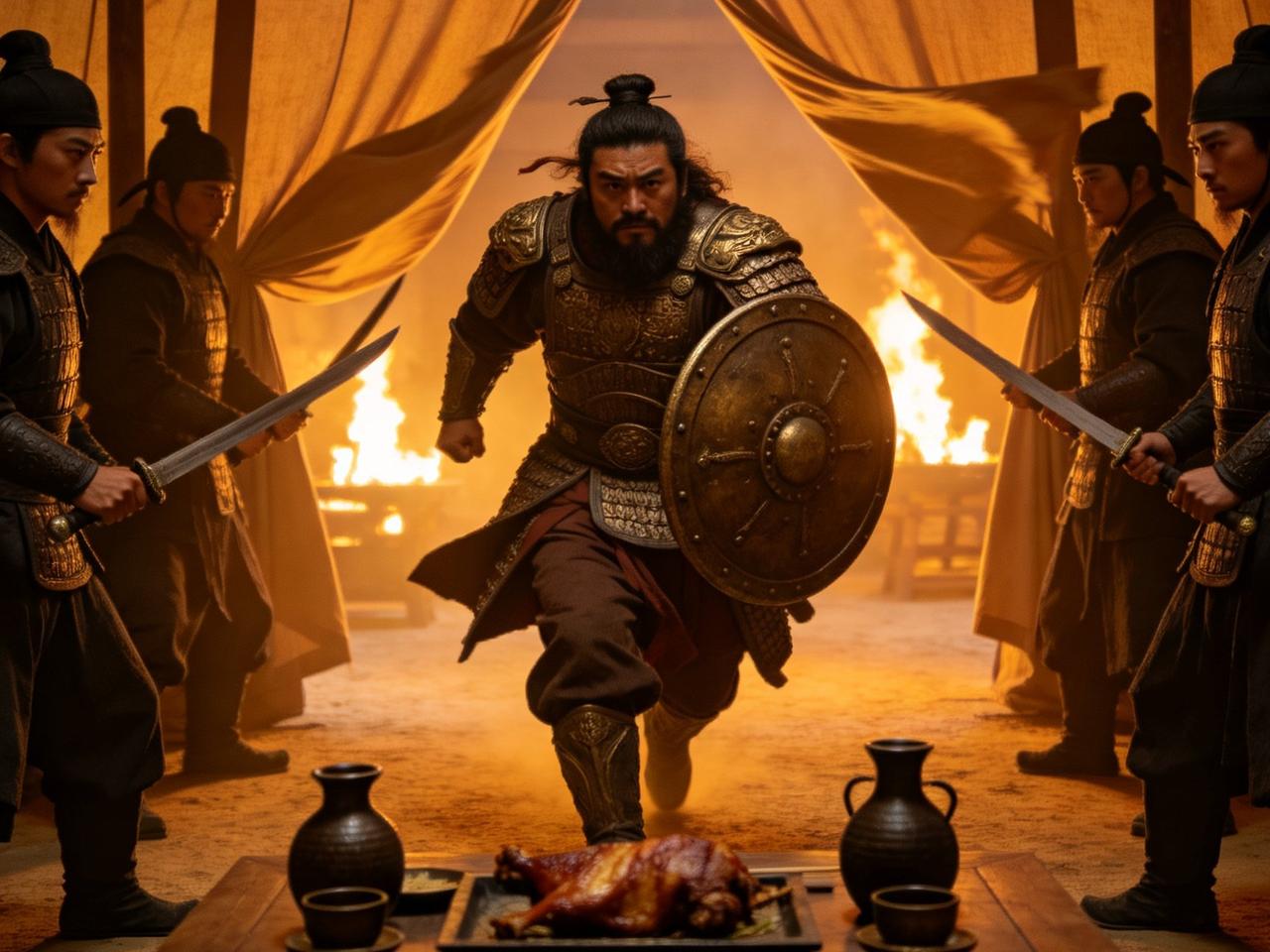 🔰鸿门绝境，屠夫闯帐救主，一身硬气震服项羽，改写四百年汉室命运

✨夜色如墨，