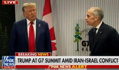 特朗普这次在 G7 峰会上的操作真的太敢了，当着加拿大现任总理卡尼的面，直接把人