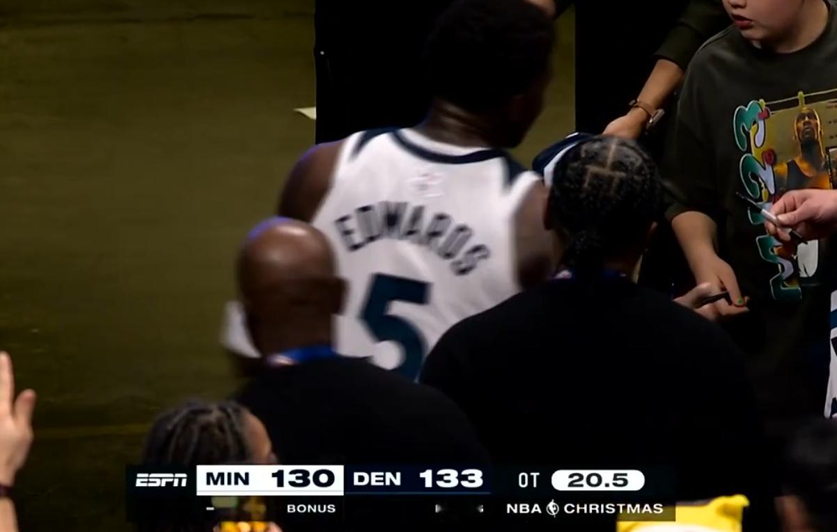 加时赛一度领先9分被掘金翻盘，森林狼三连胜结束了，爱德华兹空砍44分，对面约基奇