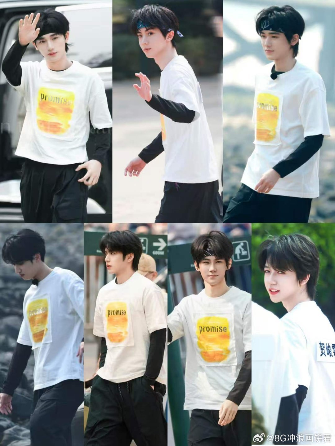 奔跑吧时代少年团海边少年感奔跑吧 七种少年感，一种白T发带的默契。海口的海风记住