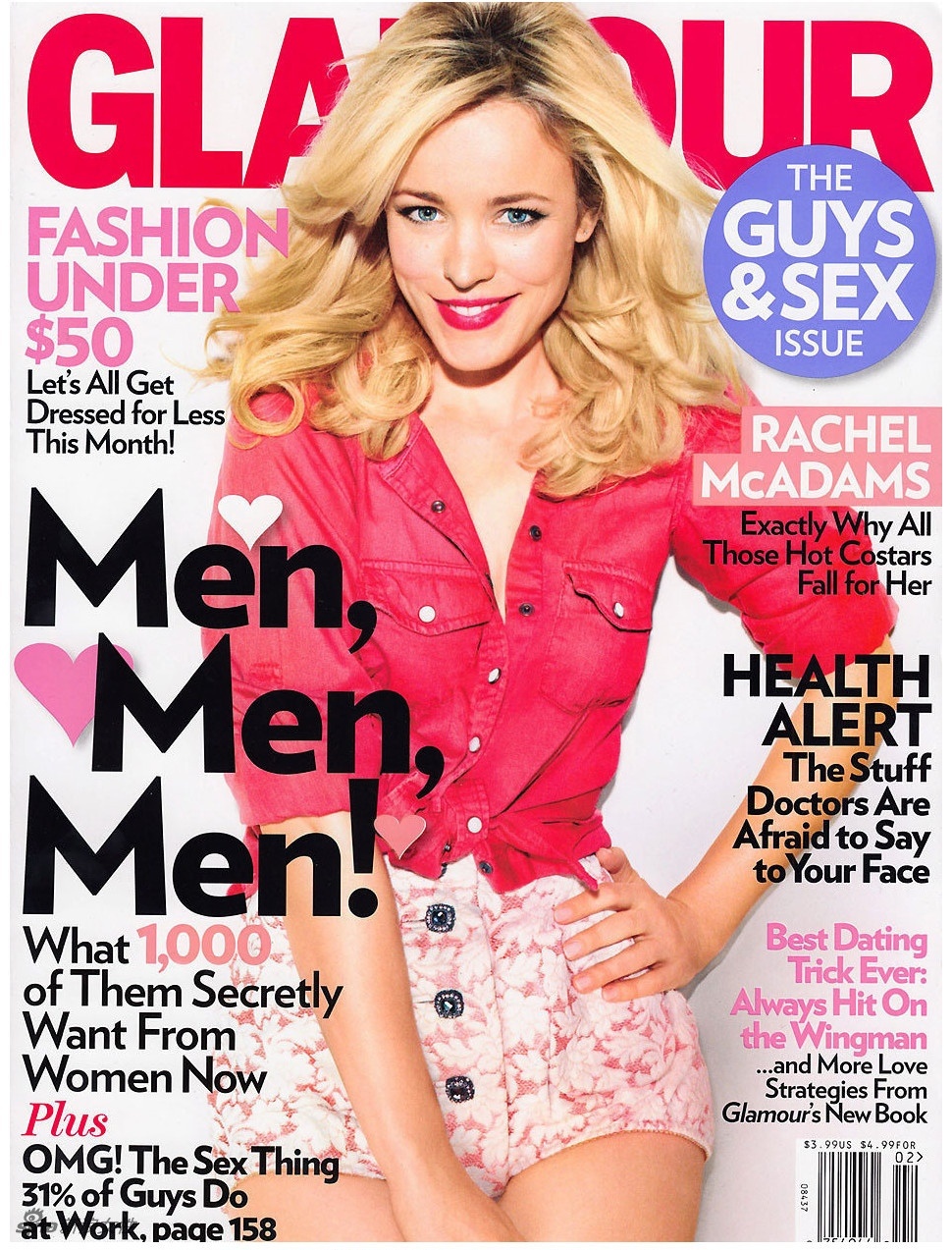 【来自投稿】英国版《glamour》杂志2012年2月刊封面和写真，人物是瑞秋·