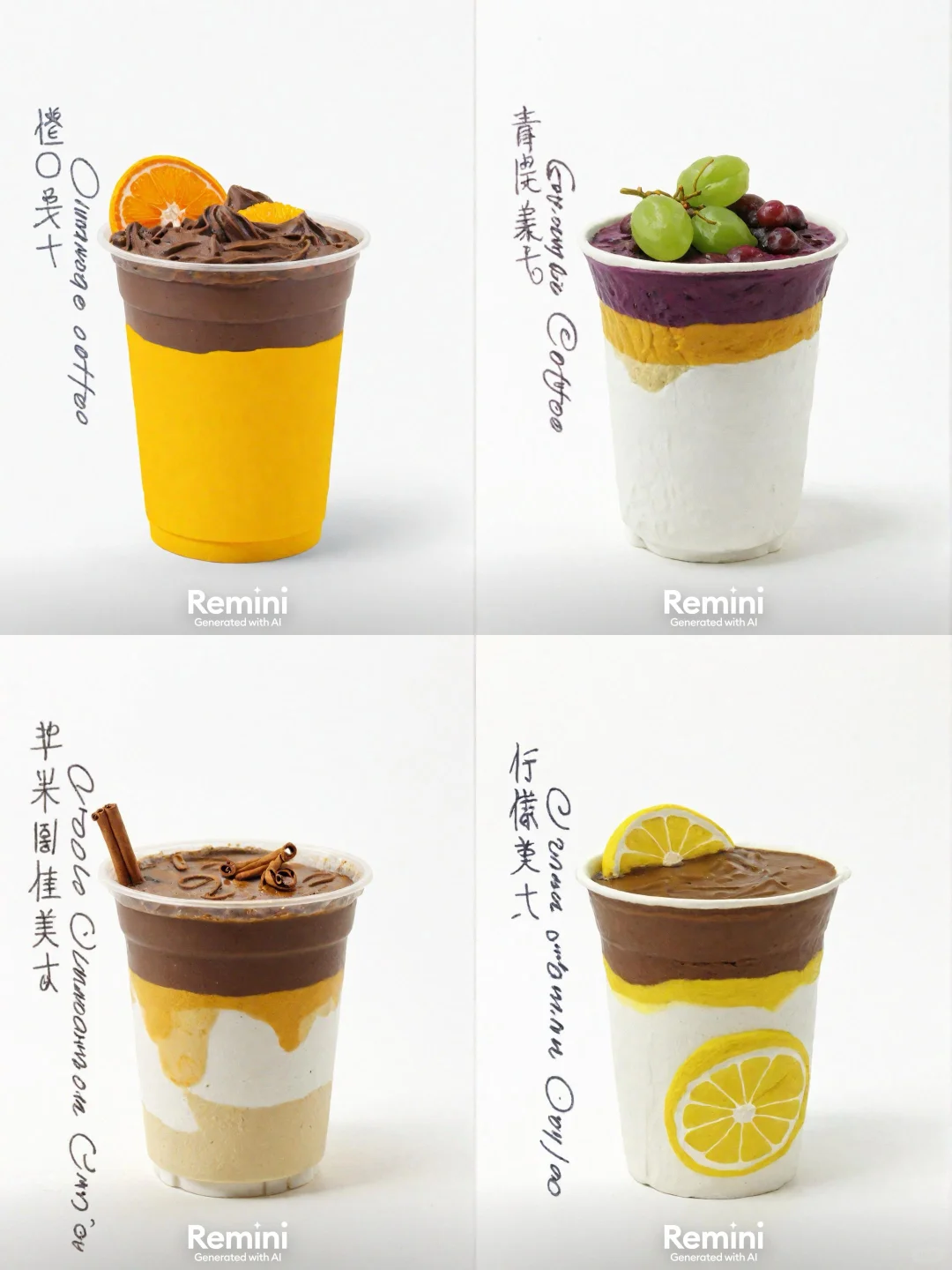 最近流行黏土风、让咖啡也跟个黏土咖啡风。