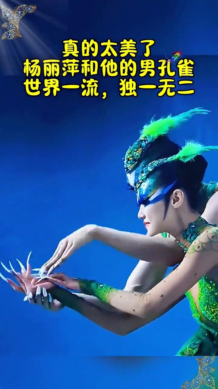 真的太美了，杨丽萍和他的男孔雀。
世界一流，独一无二。