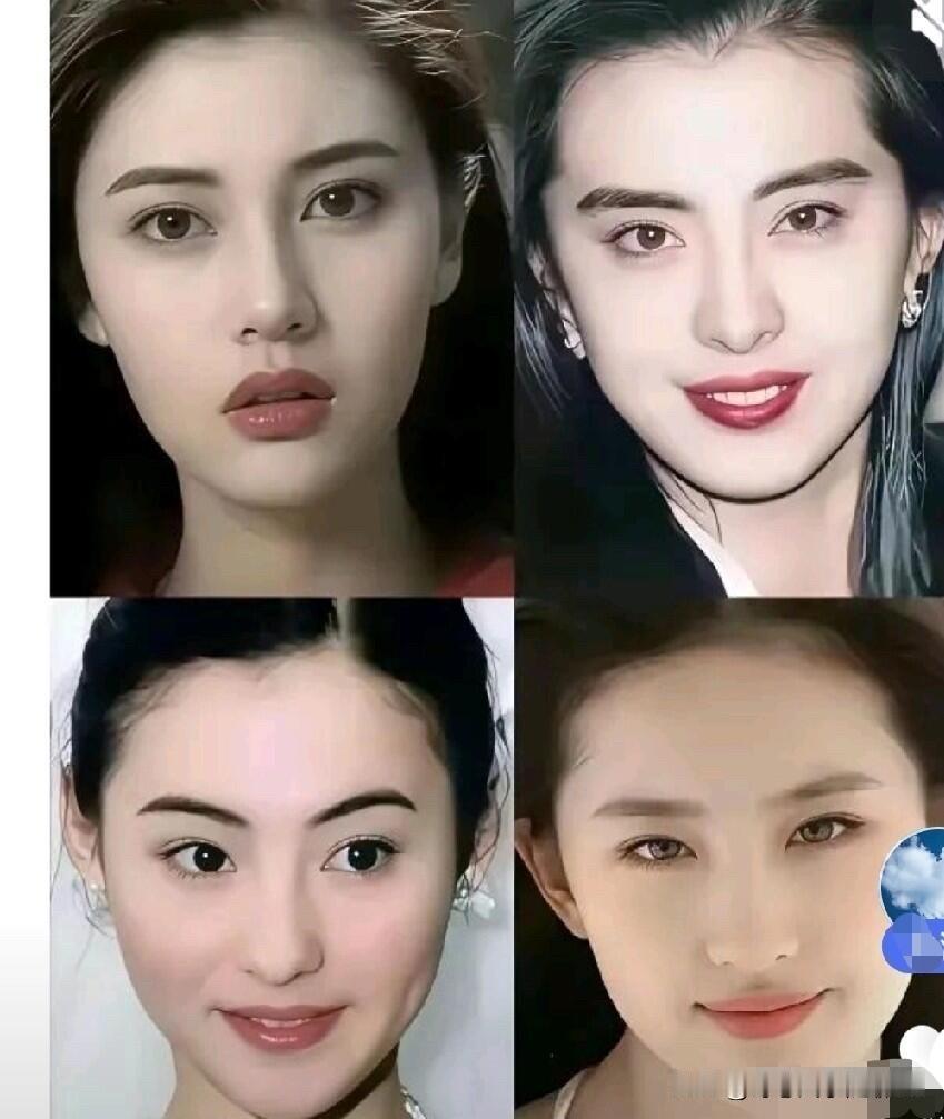 都说李嘉欣是绝世美人，可从这张照片里看不出她有多美，她的嘴型一般，没有王祖贤的好