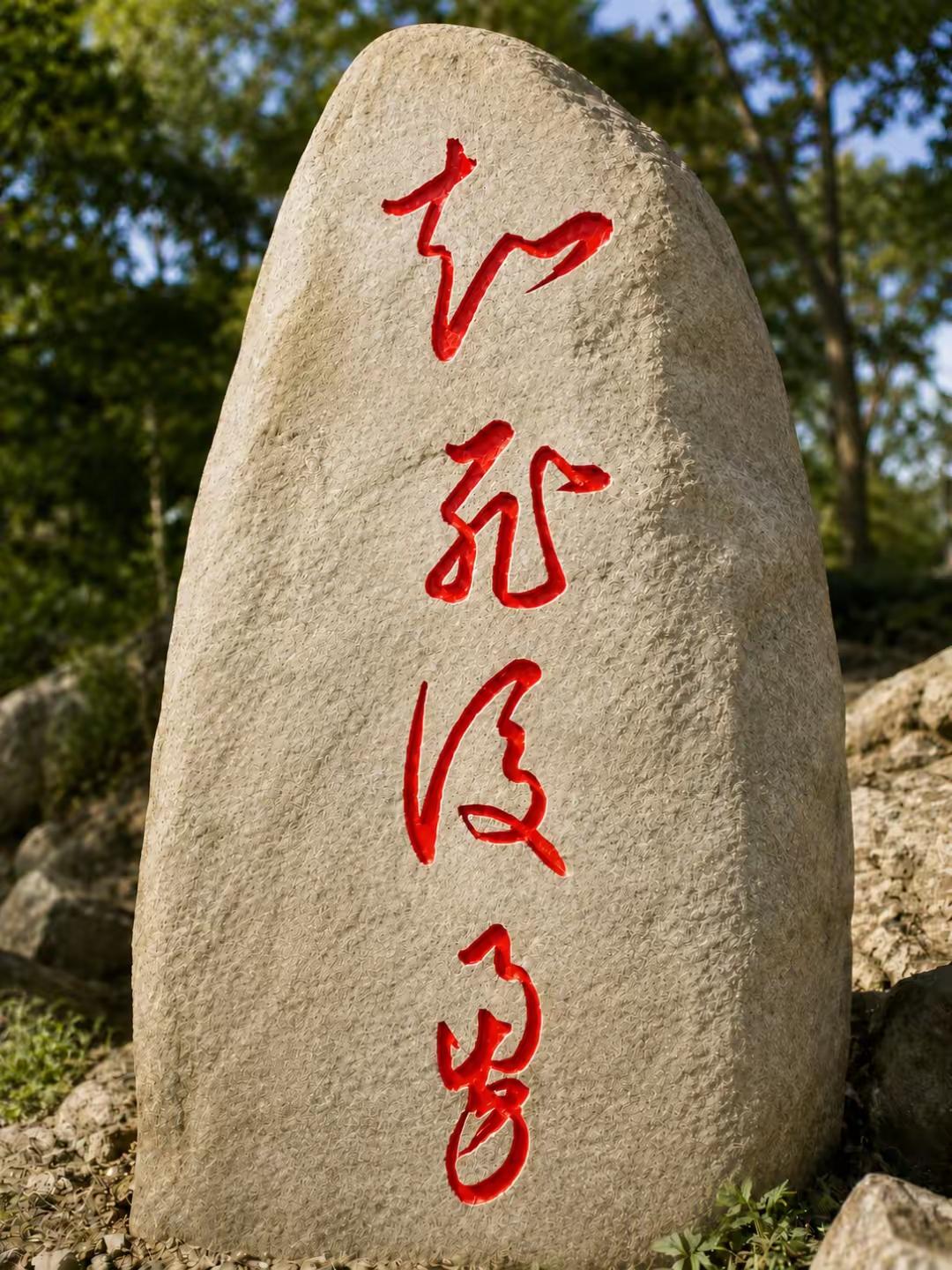 一块石头上写着什么字？很有难度，敢来挑战吗？读出来[作揖][玫瑰]