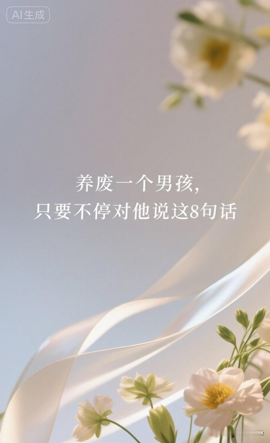 养废一个男孩，只要不停对他说这8句话

你有没有发现，身边有些男孩，明明小时候聪
