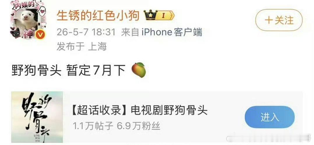 宋威龙张婧仪的野狗骨头预计七月暑假档，这部很有爆相 