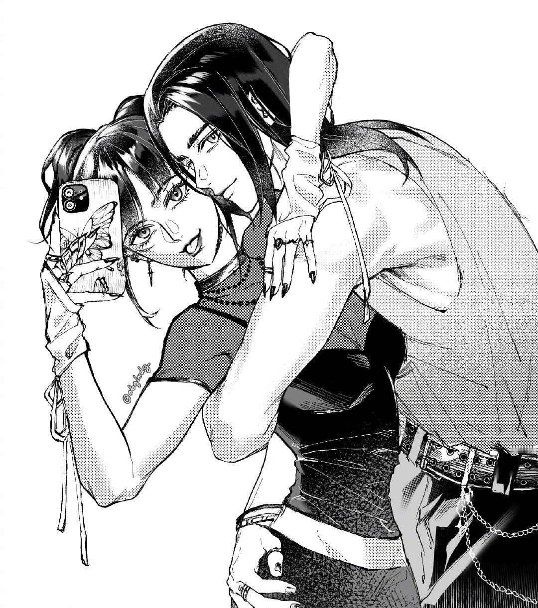 《进击的巨人》潮流小情侣 艾伦&三笠 