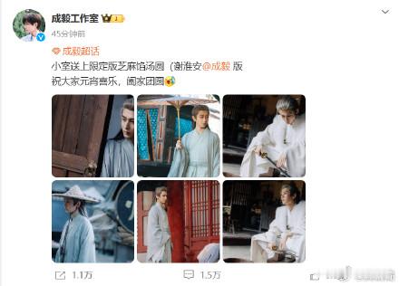 成毅限定谢淮安版芝麻馅汤圆  成毅谢淮安限定芝麻馅汤圆  限定版芝麻馅汤圆（谢淮