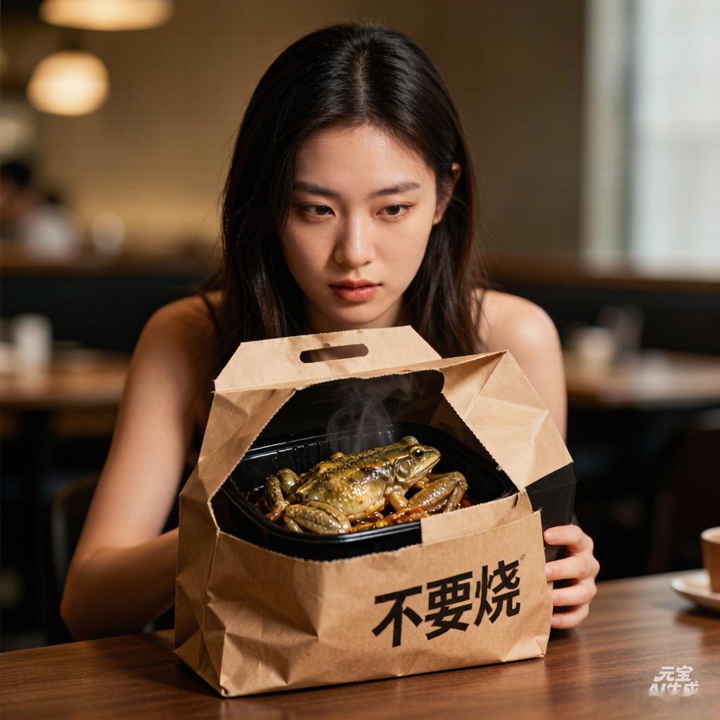 女子点外卖备注牛蛙不要烧收到活蛙 近日，上海一女子点外卖时备注“牛蛙不要烧”，本