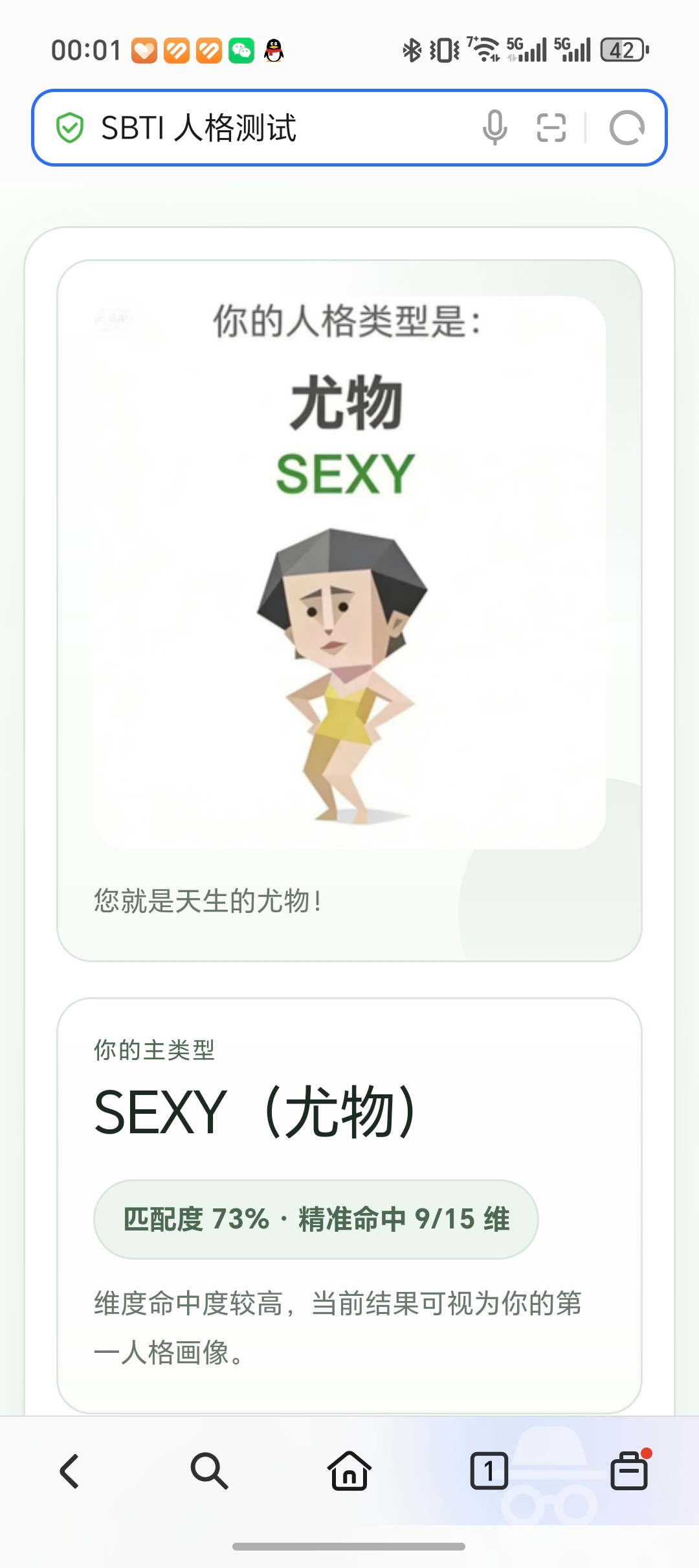 IMSB人格测了两遍，一个是尤物，一个是多情者，这怎么说？