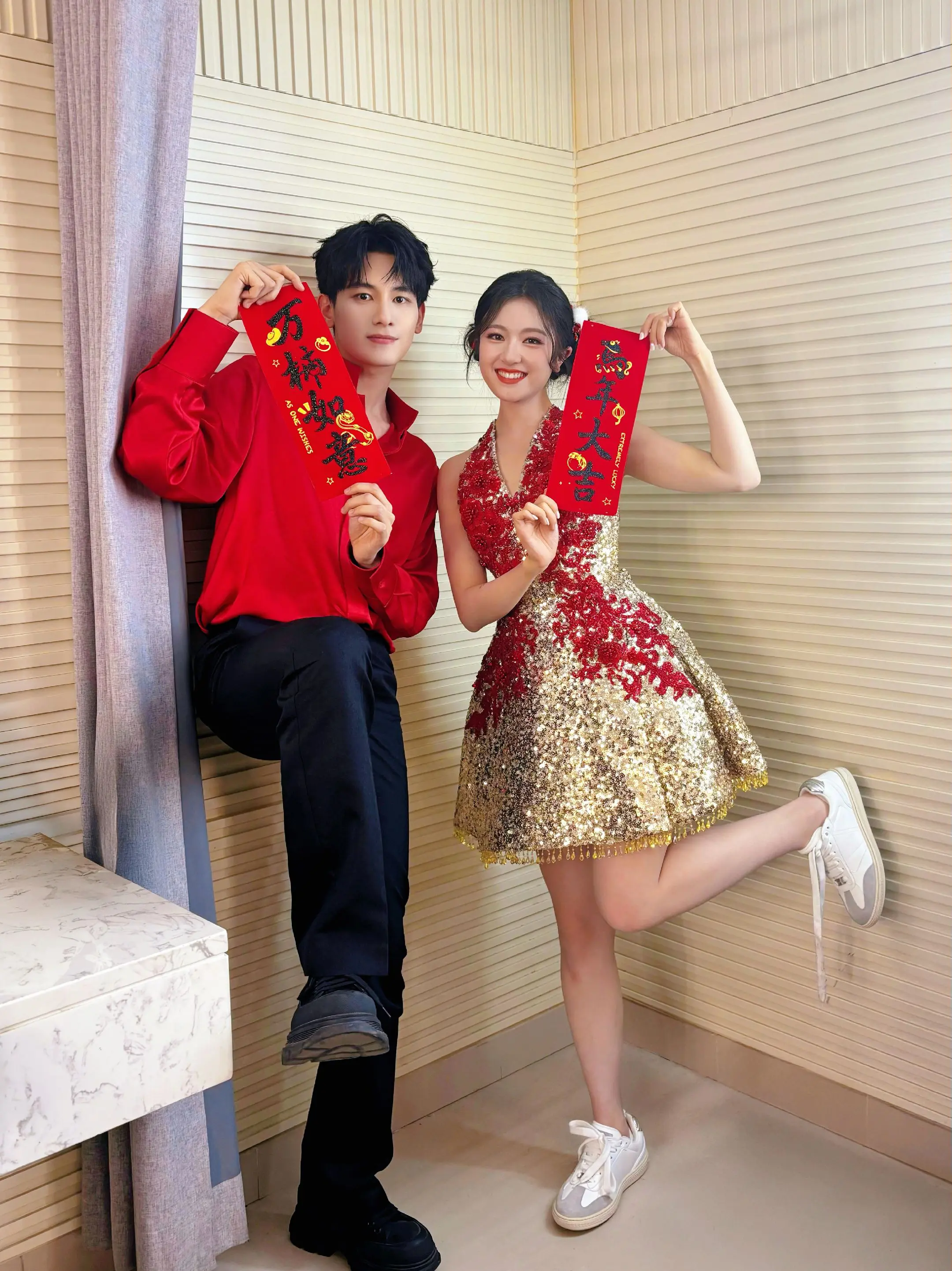 哈哈哈哈小福娃还原表情包，中戏姐妹花来了🥰