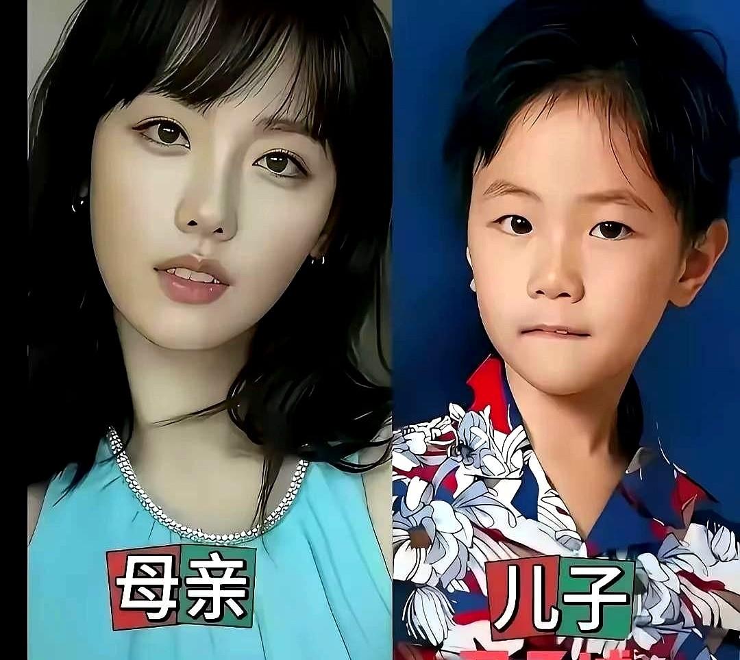 都说妈美儿子就一定帅？基因这东西可真说不准。

蔡少芬和伊能静的儿子，跟妈妈比起