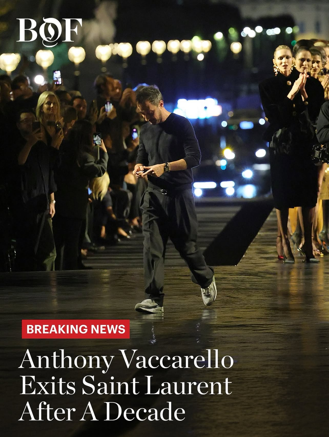 小黑板报 据多家权威时尚媒体报道，此前流传的传闻得到确认，Anthony Vac