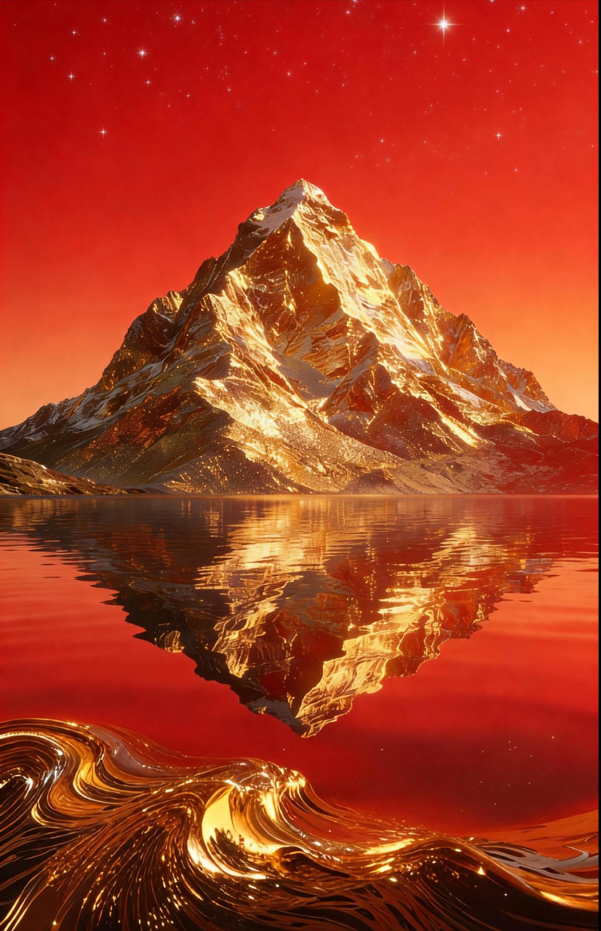 鸿运当头·金山满盈，花开富贵·吉祥如意
传统文化 正能量 绘画