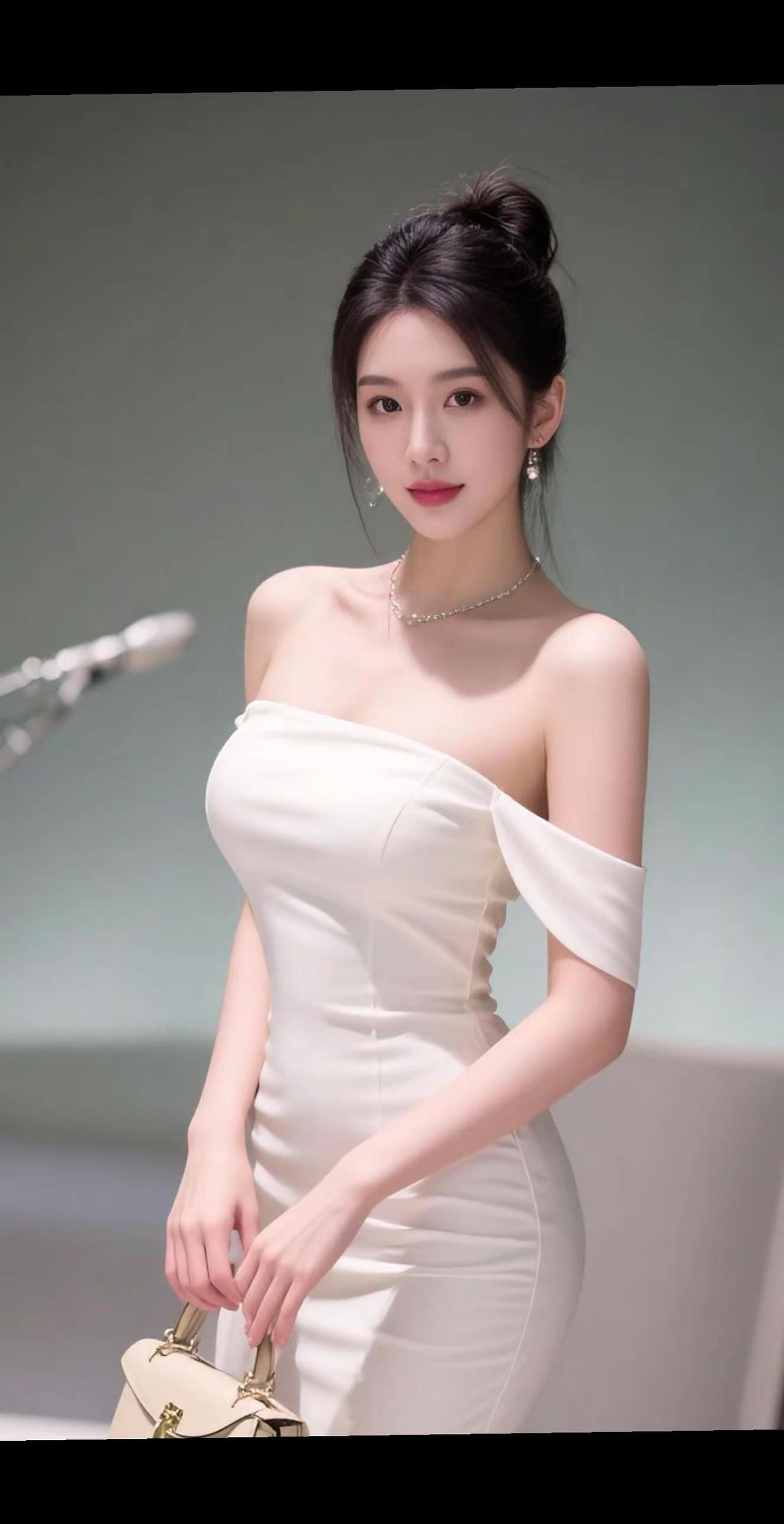 AI露肩淑女照 ai创作