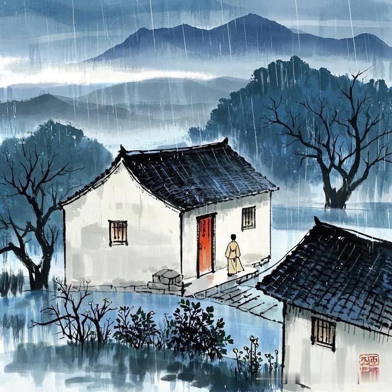 《暑雨》
——宋·陆游
欲雨未雨雷车奔，
欲睡不睡人思昏。
蛮童正报煮茶熟，
忽