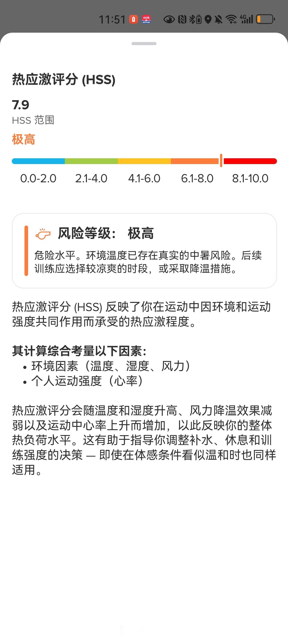 suunto颂拓 刚上线一个生理数据：热应激评分，综合考虑环境因素（温度，湿度和