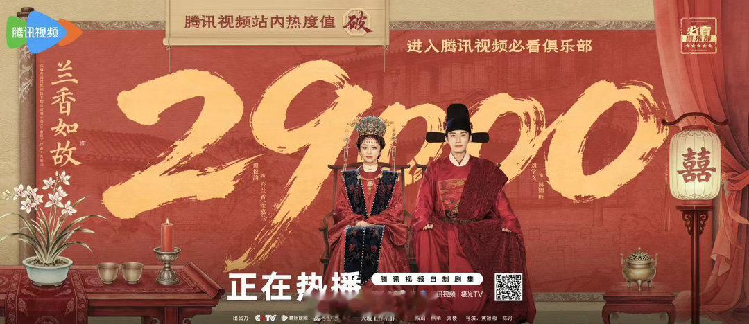 兰香如故 热度破两万九了！这剧还有四十集，热度破三万二也不是没可能……暑假过去了