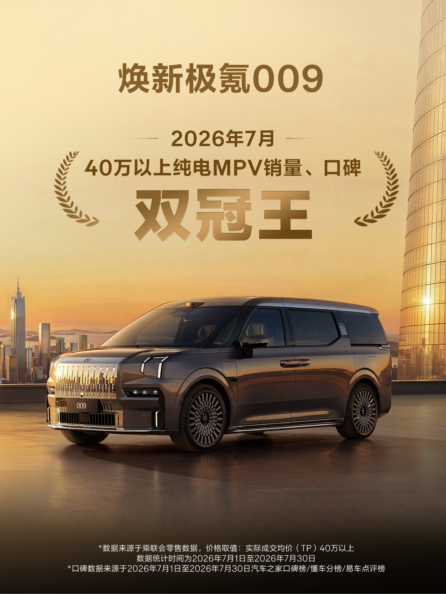 看了下极氪009最近的成绩，确实有点东西。连续三个月拿下40万以上纯电MPV销量