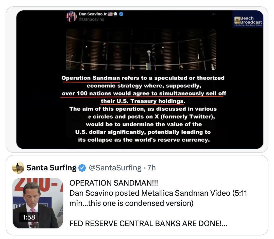 这张图片讨论了“Operation Sandman”（沙人行动），这是一个假设或