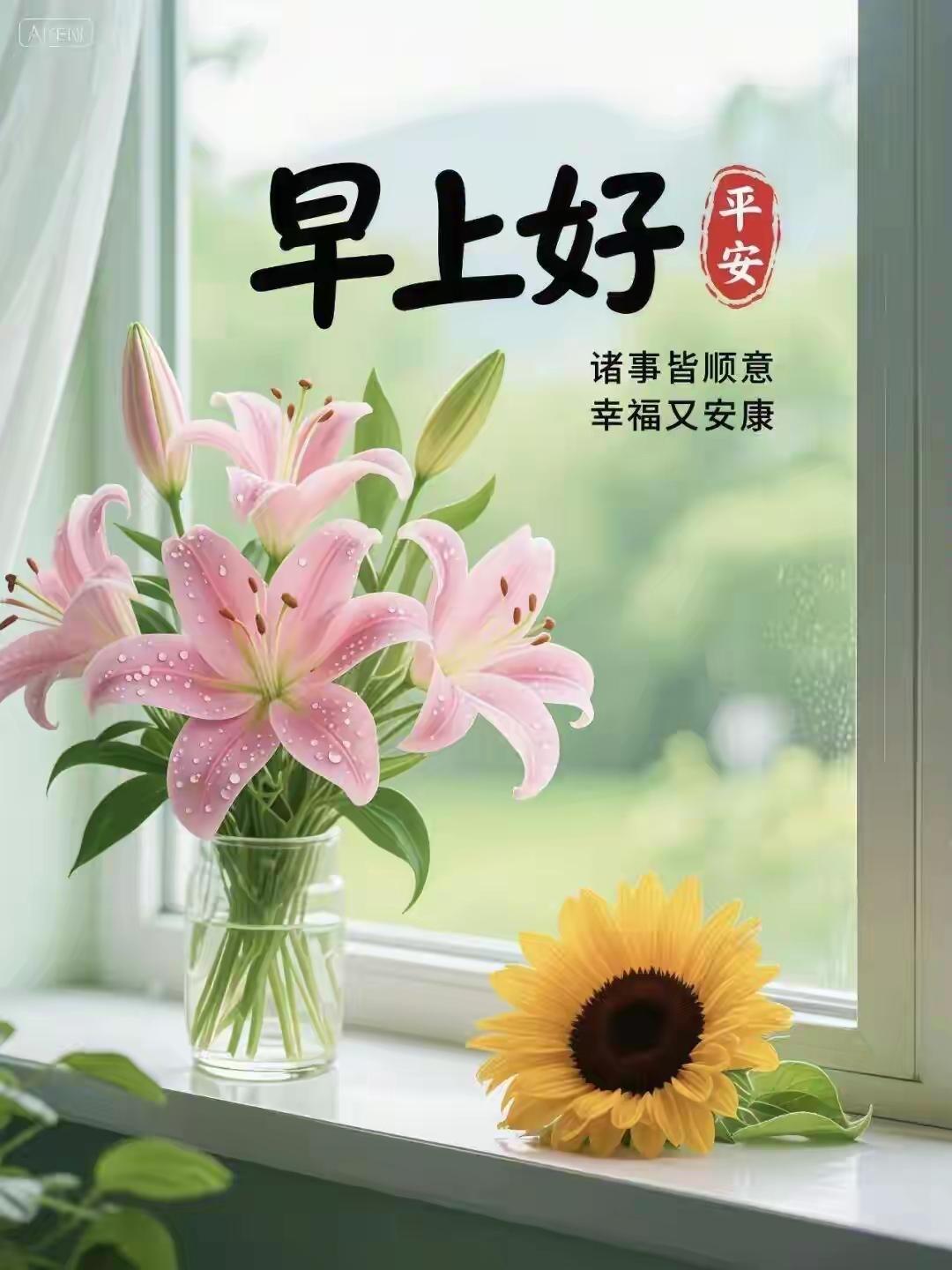 早安，农历六月二十四。早晨醒来，若床边有一束花，那感觉简直妙不可言。想象一下，把