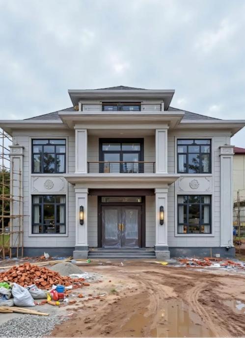 看着这栋崭新的新中式别墅，我惊得下巴都要掉了！外观大气又精致，很多人说农村25万