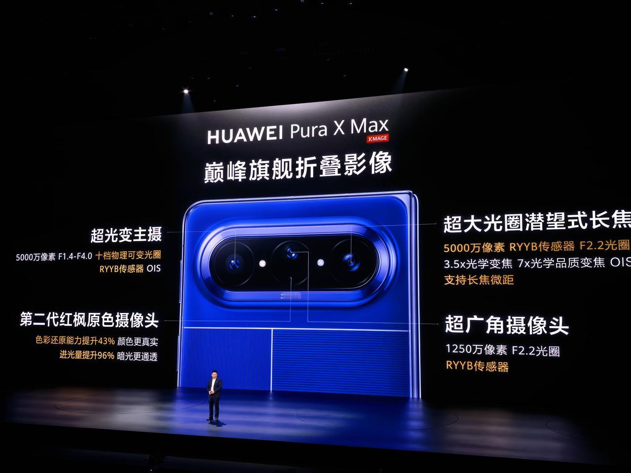 华为Pura X Max大阔折叠的影像配置，也依旧给到旗舰配置。
这个长焦微距效