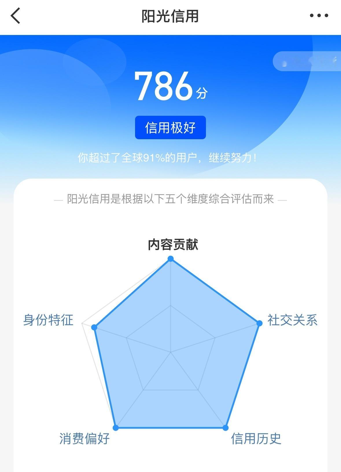 这个信用分数在普洱家算高吗