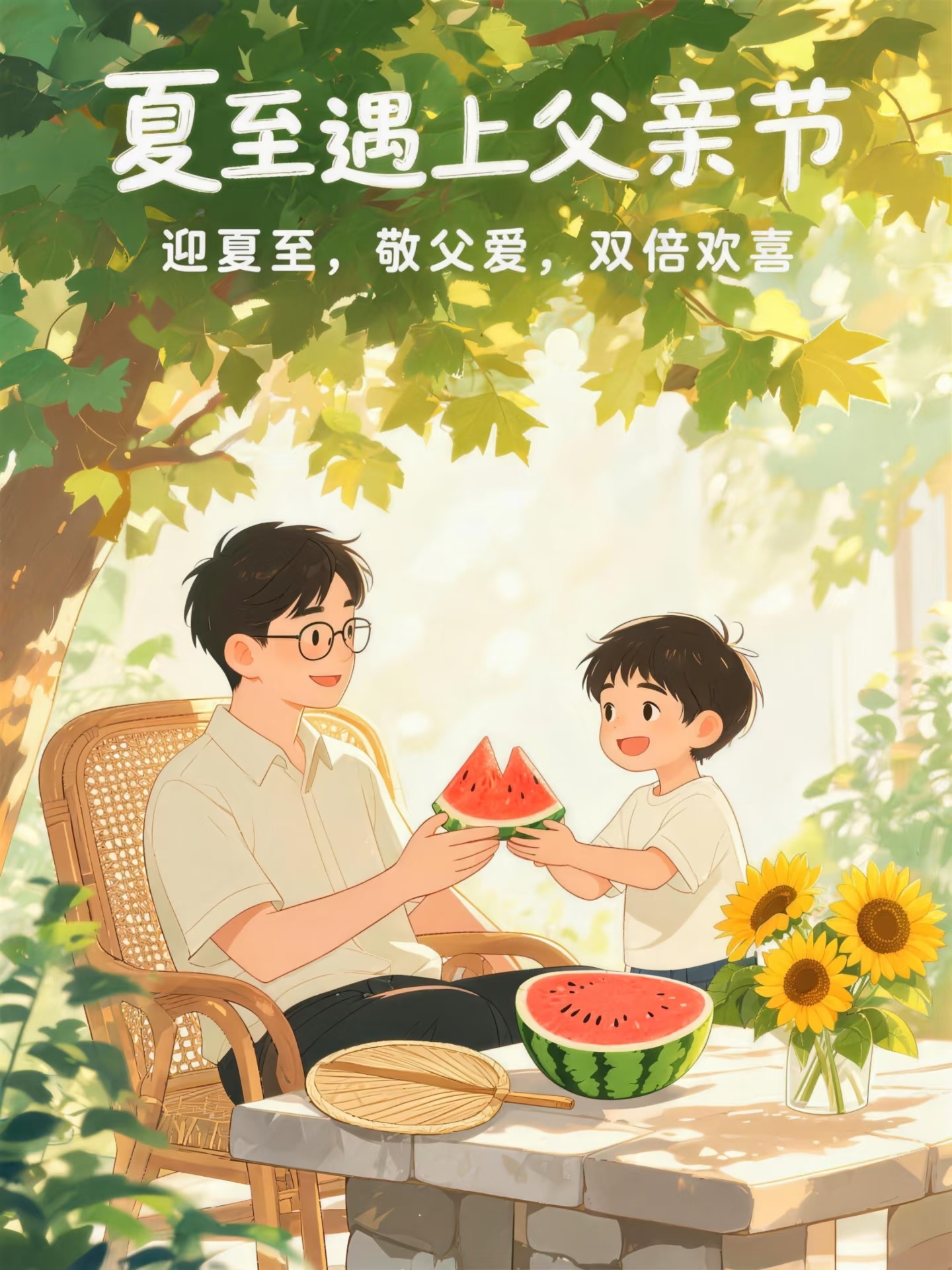 父亲节 夏至日光悠长！父爱温柔深藏🌿(๑˃̵ᴗ˂̵)☀️盛夏如约而至  (๑˃