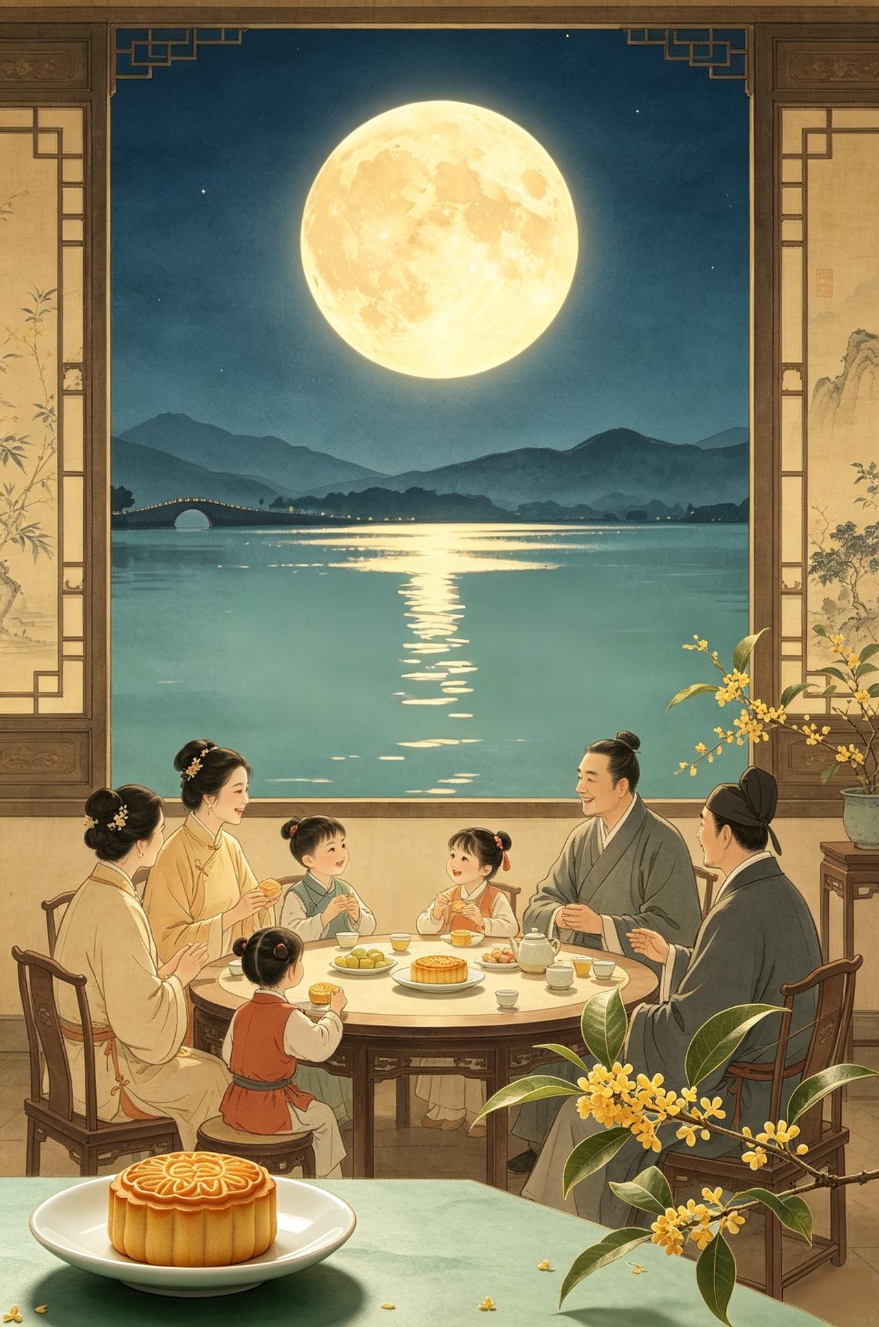 团圆，为何要在中秋？
 
春节也讲团圆，元宵也盼相聚。
可唯有中秋，最有意义。