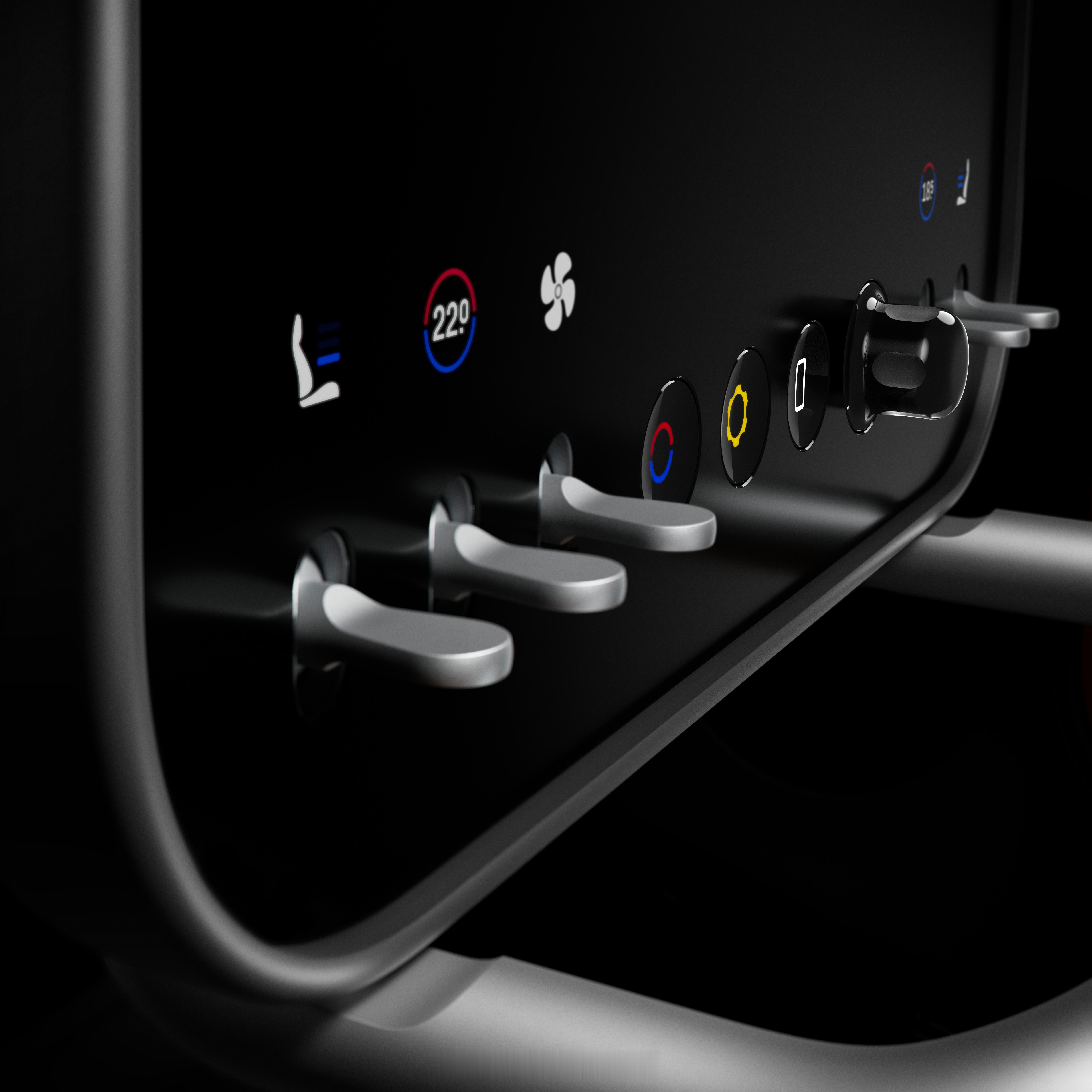 法拉利Luce内饰随想：中控屏幕篇这个屏幕设计，仔细看是真的很熟悉：一个银色阳极