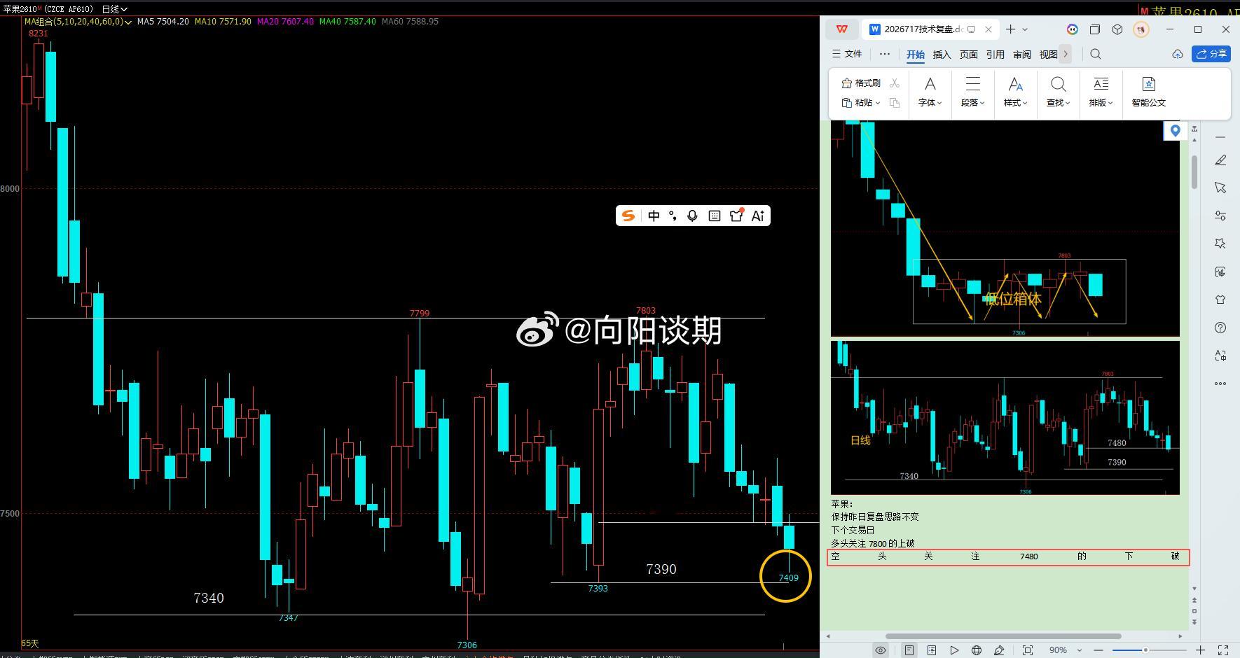 pvc期货苹果期货 每日复盘，计划交易，交易计划 