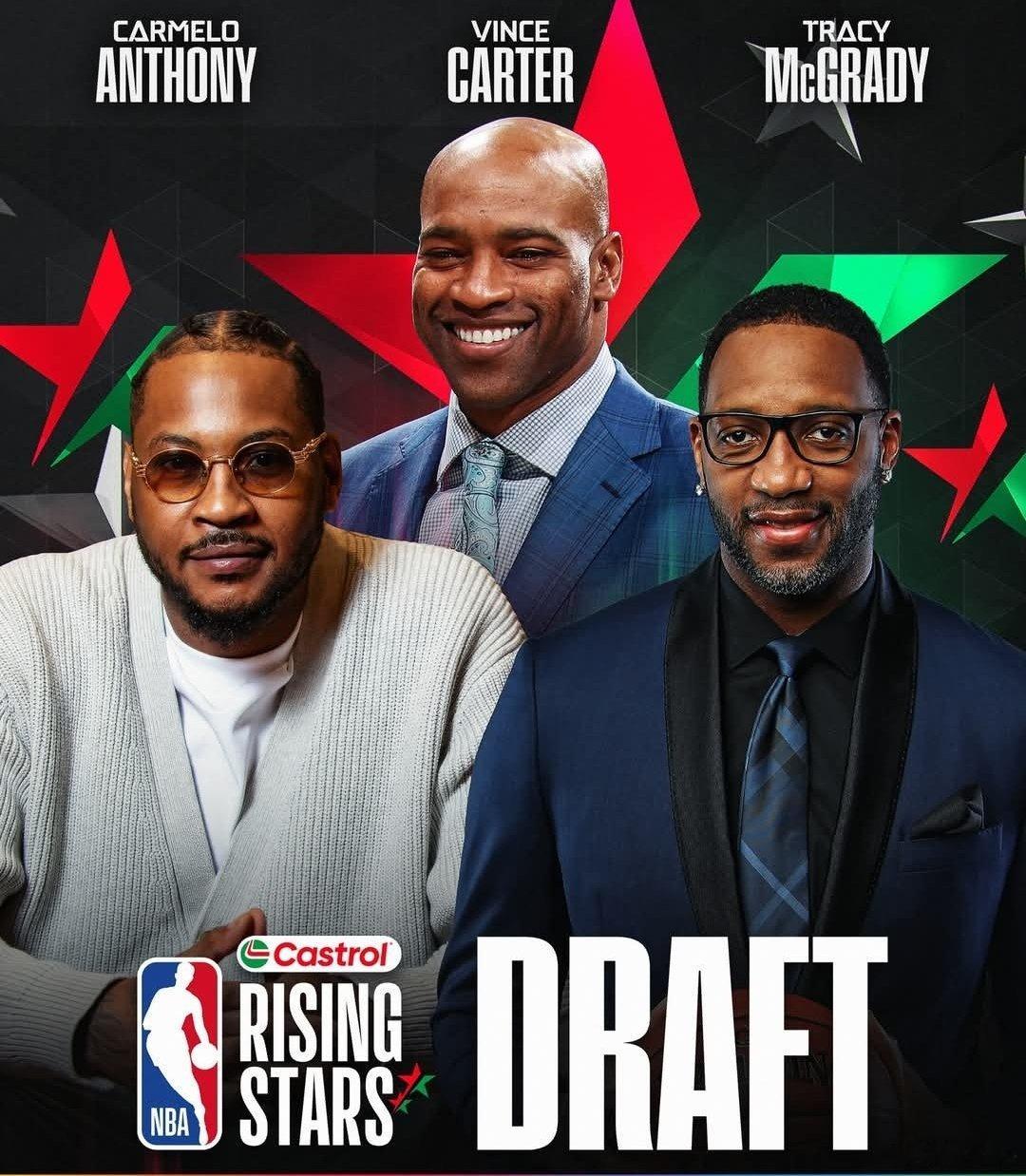 2026新星挑战赛选秀结果：甜瓜队：库珀·弗拉格里德·谢泼德斯蒂芬·卡斯尔迪伦·