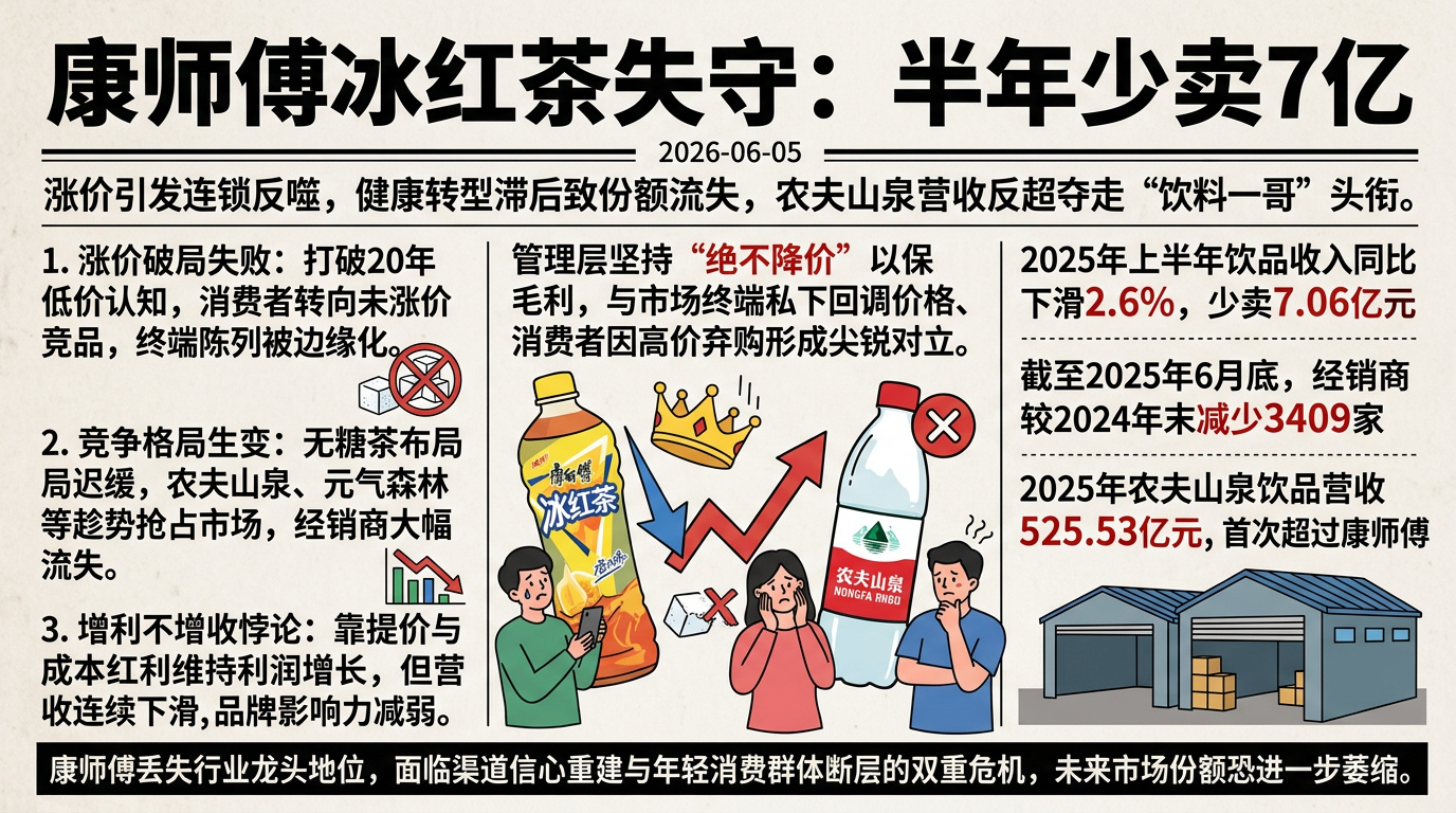 康师傅冰红茶卖不动了其实关于含糖饮料的健康科普已经在人群中发挥影响好多年了，结果