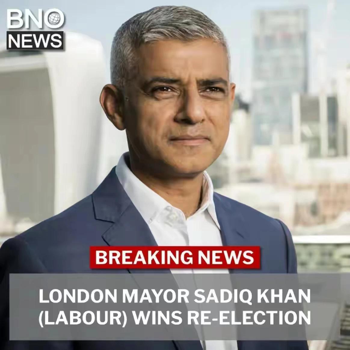 英国地方选举，保守党惨败，丢了385个议席。在市长选举方面：
伦敦市长：穆斯林。