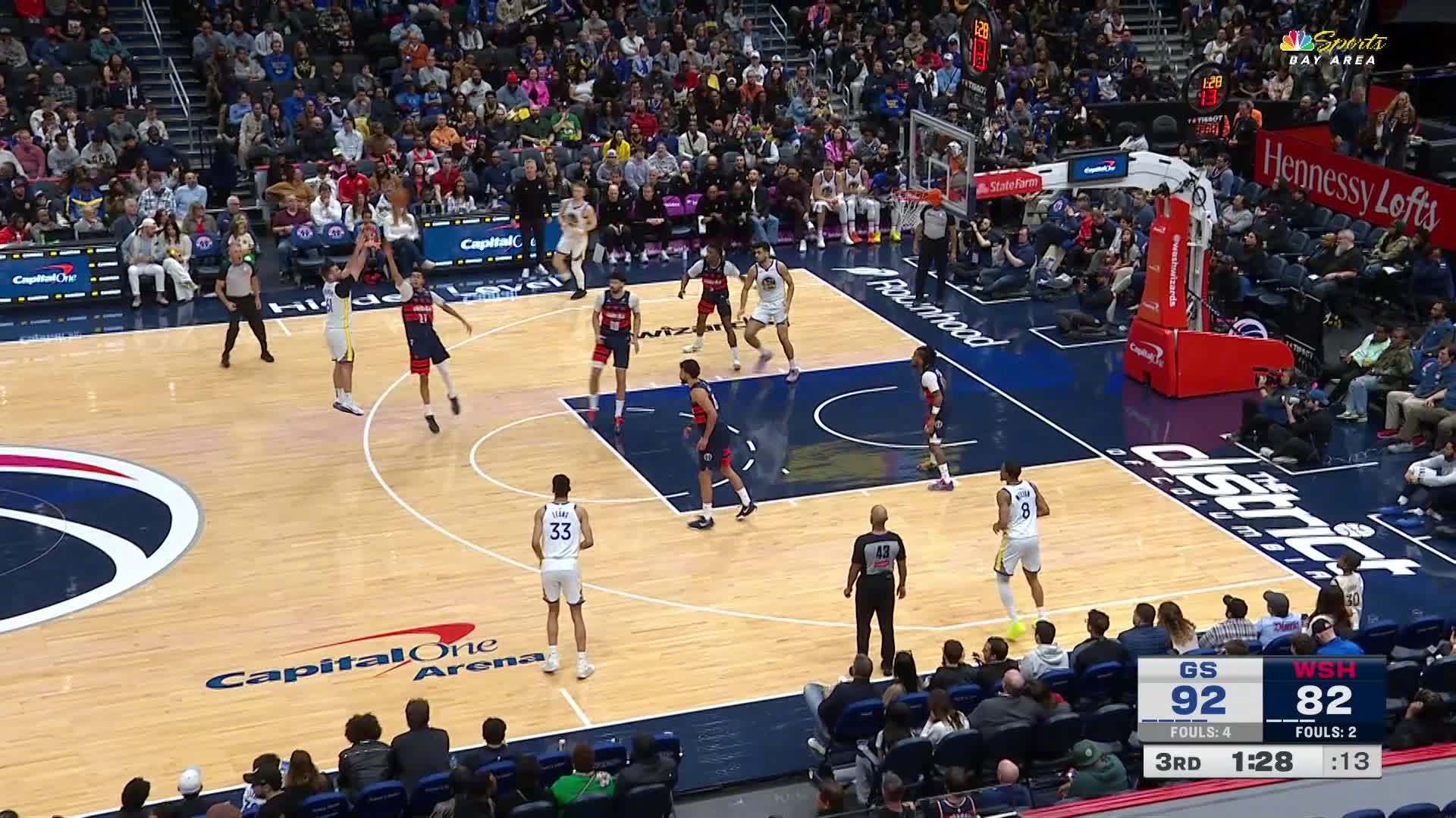 斯宾塞顶角三分🔥勇士vs奇才