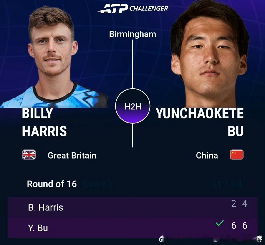 🇨🇳布云朝克特晋级🇬🇧伯明翰八强 🔥ATP挑战赛 🇬🇧伯明翰站第二