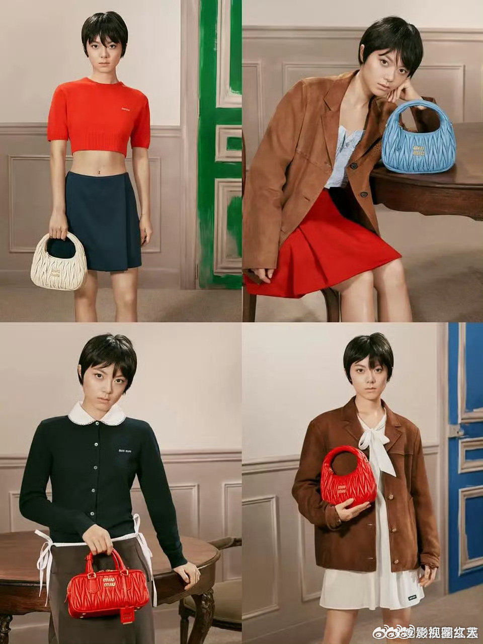 Miumiu给赵今麦新拍的图赵今麦MiuMiu新造型 miumiu给赵今麦新拍的