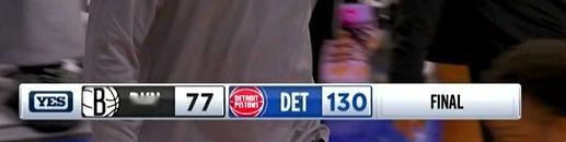 ▲惨案越来越多，活塞又输给篮网5分