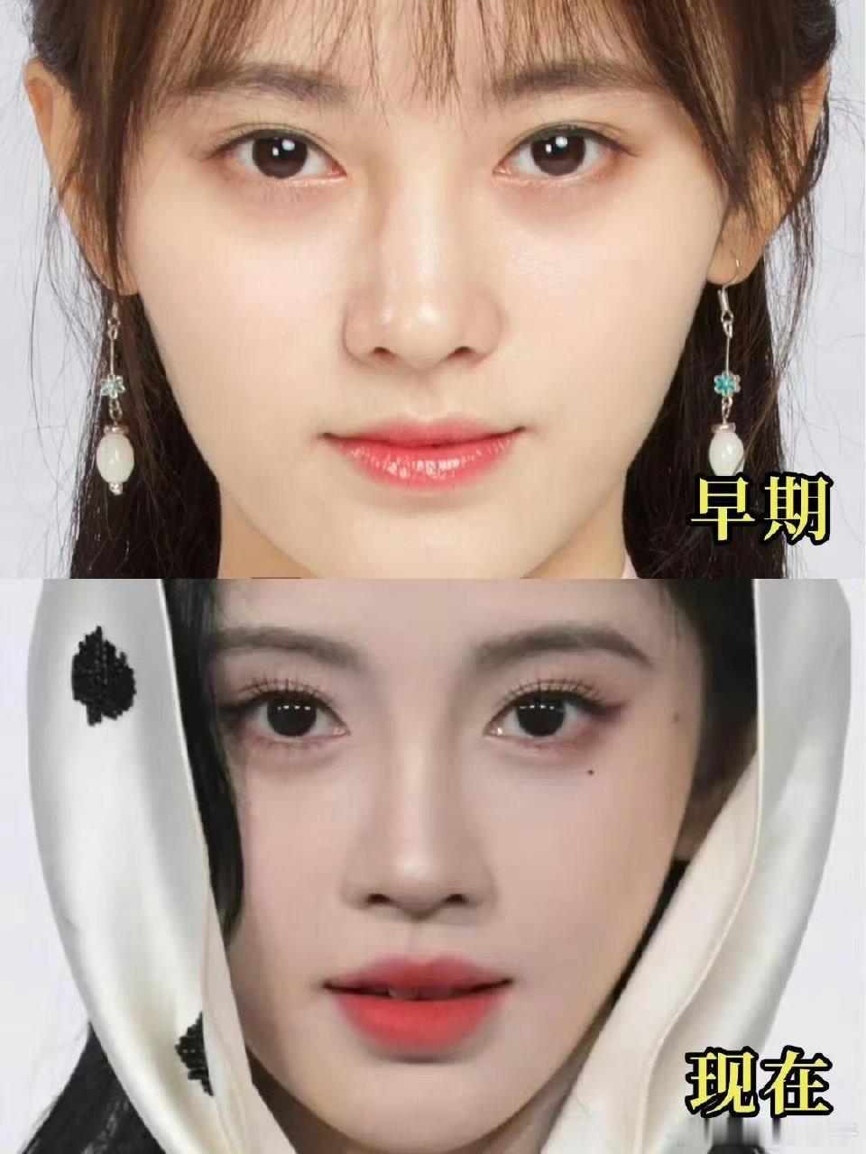鞠姐真只是妆容变化了，一点都没do过的痕迹 